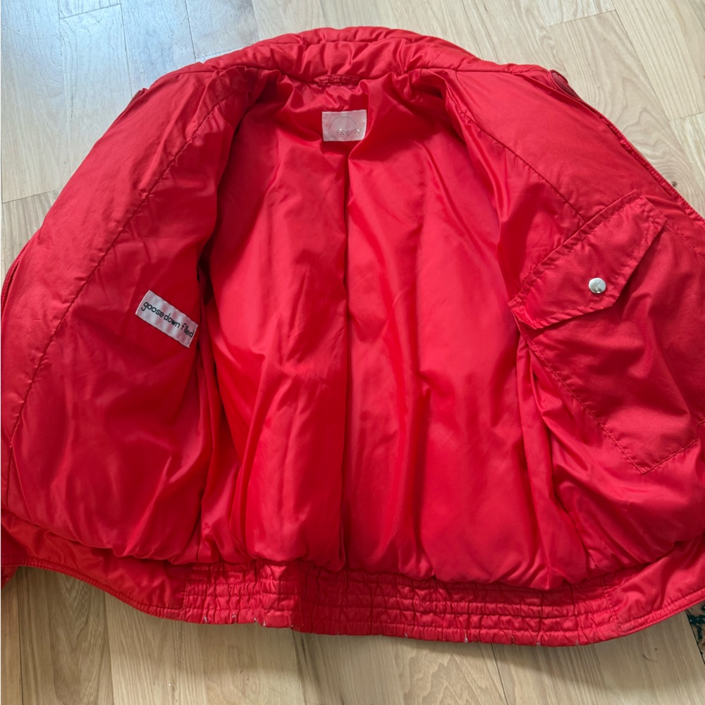 Bogner Vintage 80’s Red Goose Down Puffer Jacket Coat Size 10 - Picture 6 of 16